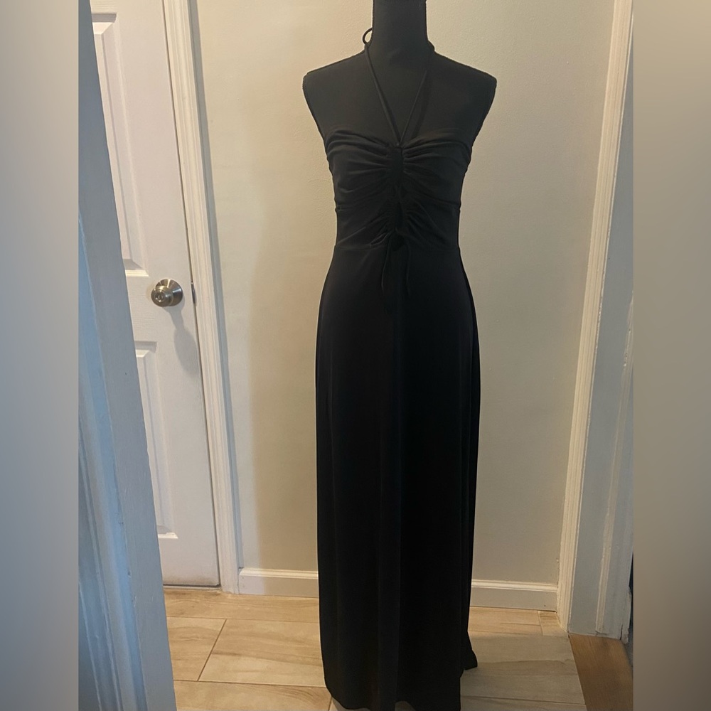 Express Black Strapless Maxi Dress